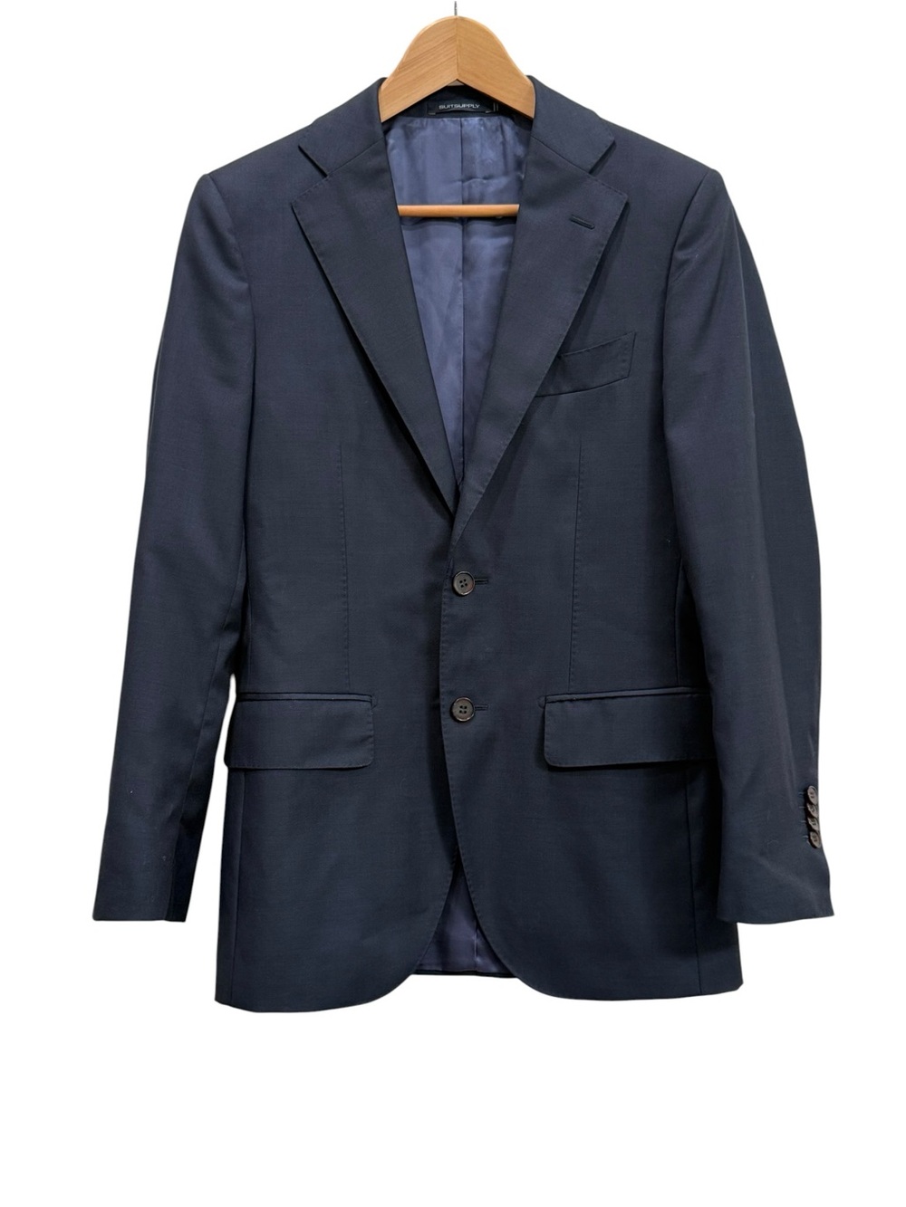 SuitSupply Navy Blue Wool Blazer Size 34 VBC Super 110’s Like New